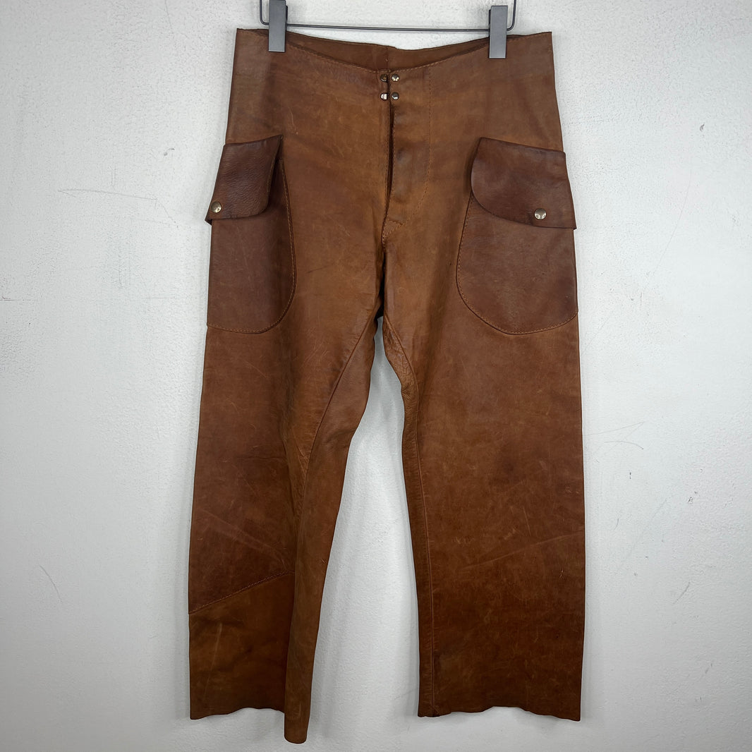 Maison Margiela Brown Leather Pants