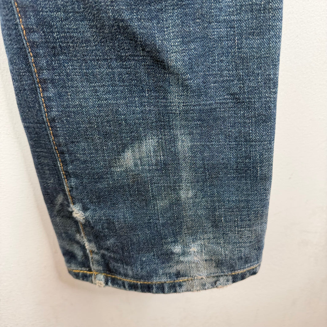 RRL Distressed Slim Fit Jeans