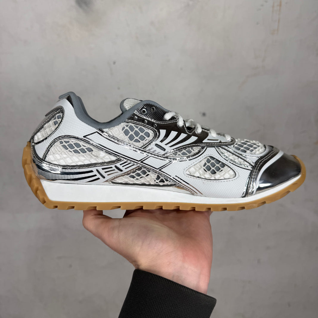 Bottega Veneta White/Silver Orbit Sneaker