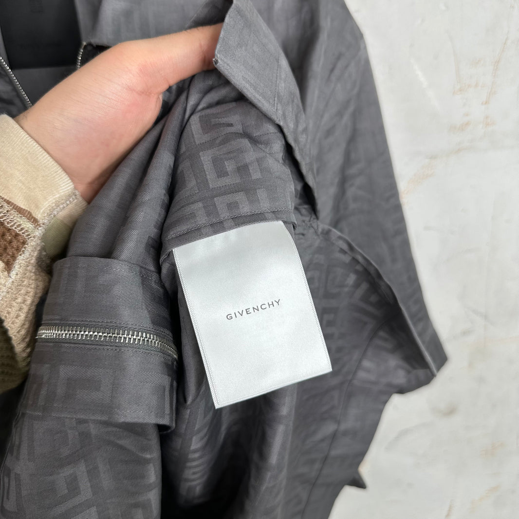 Givenchy Boxy Monogram Zipped Shirt