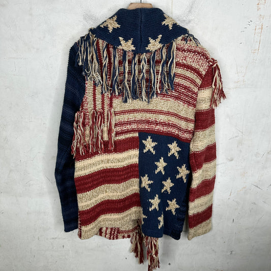 Denim & Supply Fringed Flag Cardigan