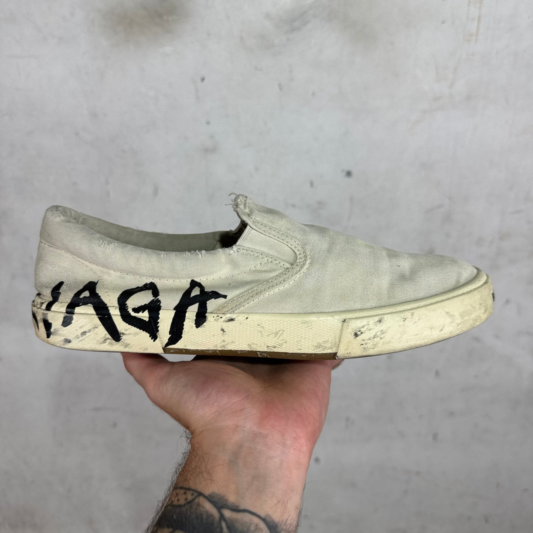 Balenciaga Distressed Paris Slip Ons