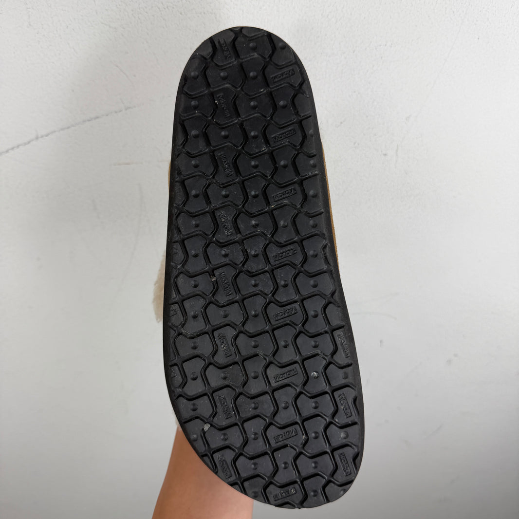 Sacai Big Buckle Suede Shearling Slide