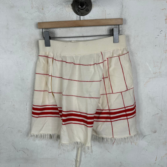 Maison Margiela Wool Fringed Linen Shorts