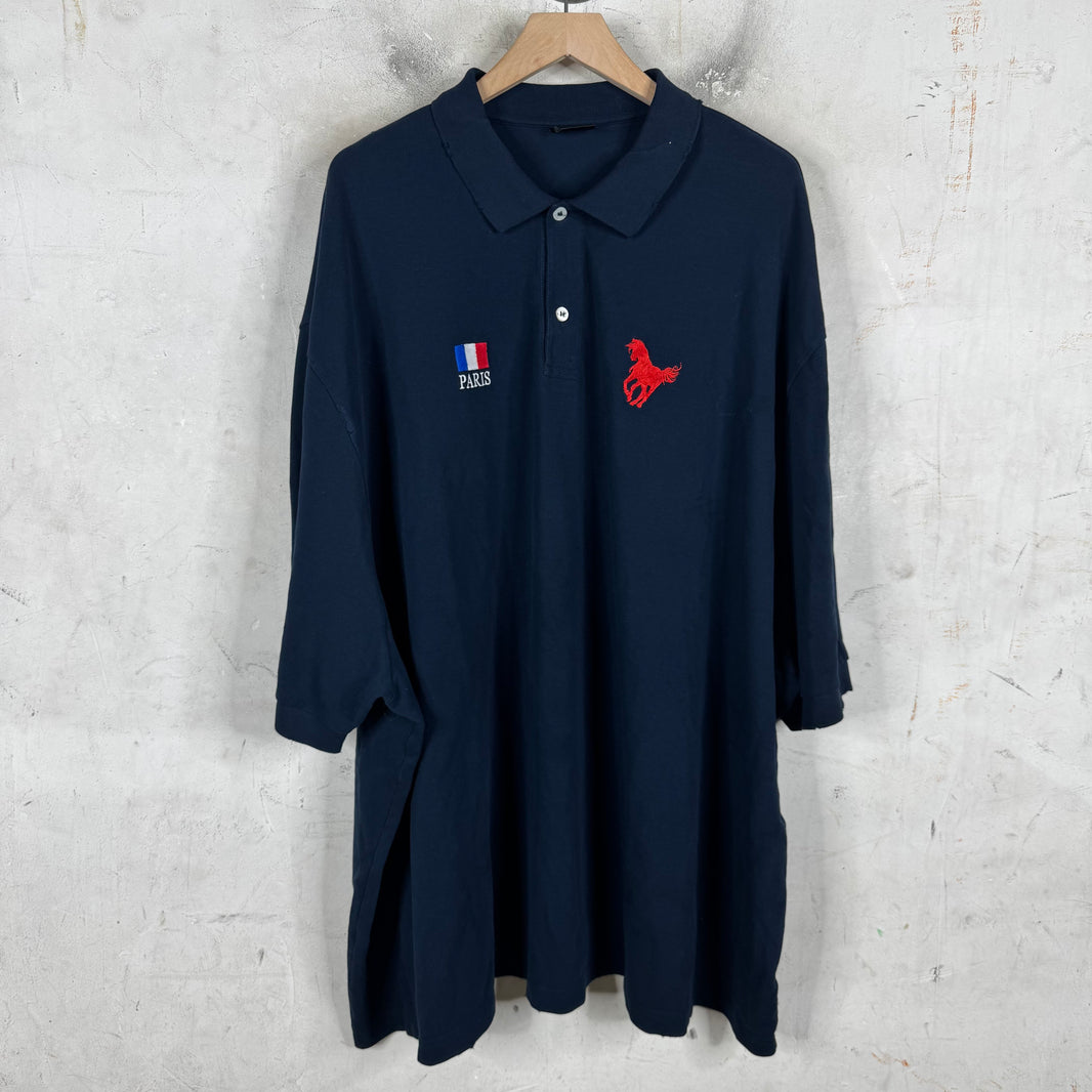 Balenciaga Distressed Oversized Polo
