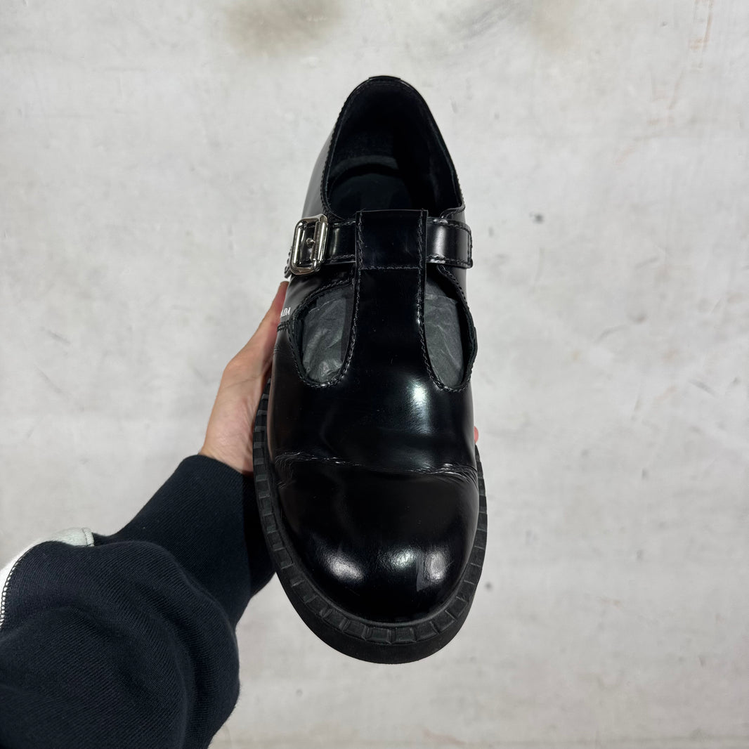 Prada Leather Mary Jane Mules