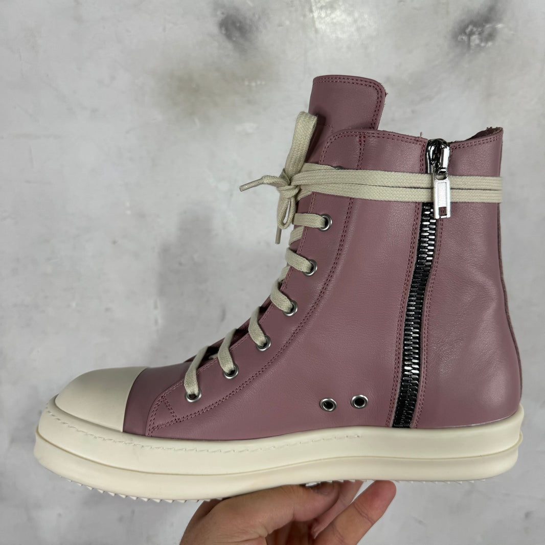 Rick Owens Pink Leather Ramone Highs