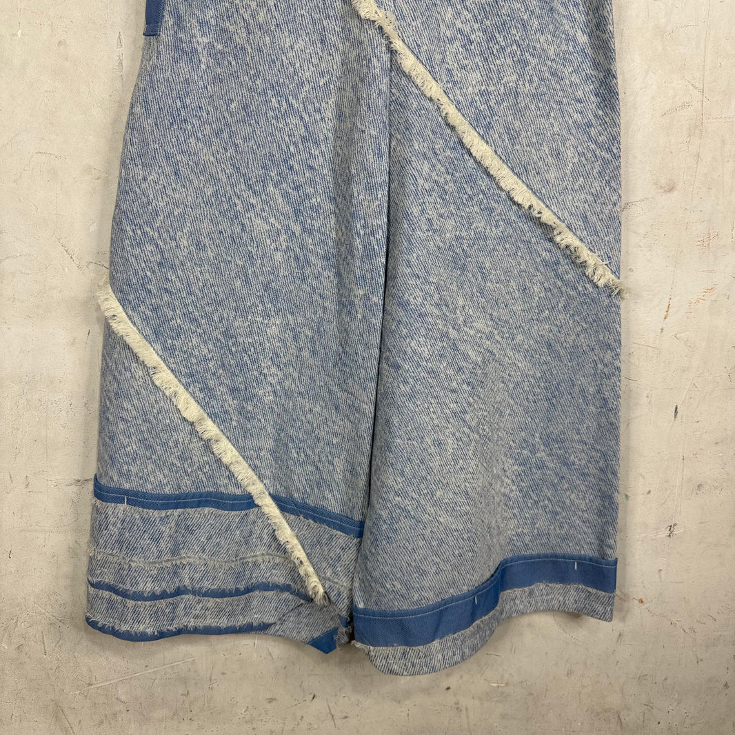 Issey Miyake Sample Frayed Seam Wide Leg Pants