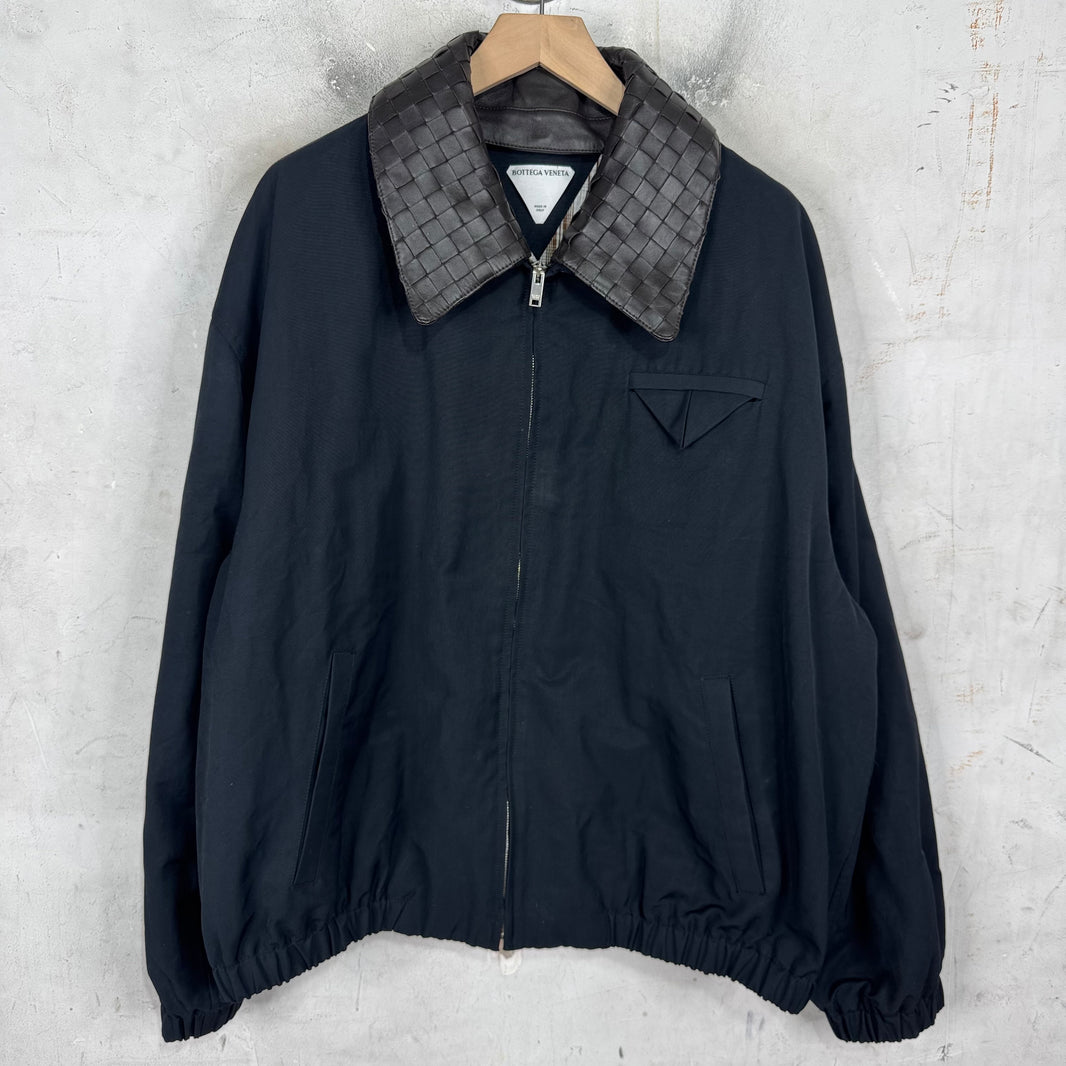 Bottega Veneta Collared Intrecciato Nylon Work Jacket