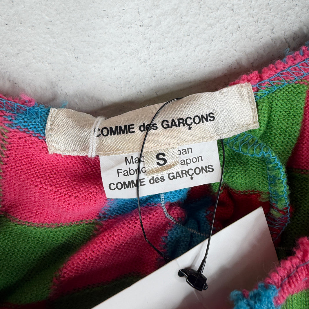 CDG Runway Multicolor Pinched Sleeveless Sweater