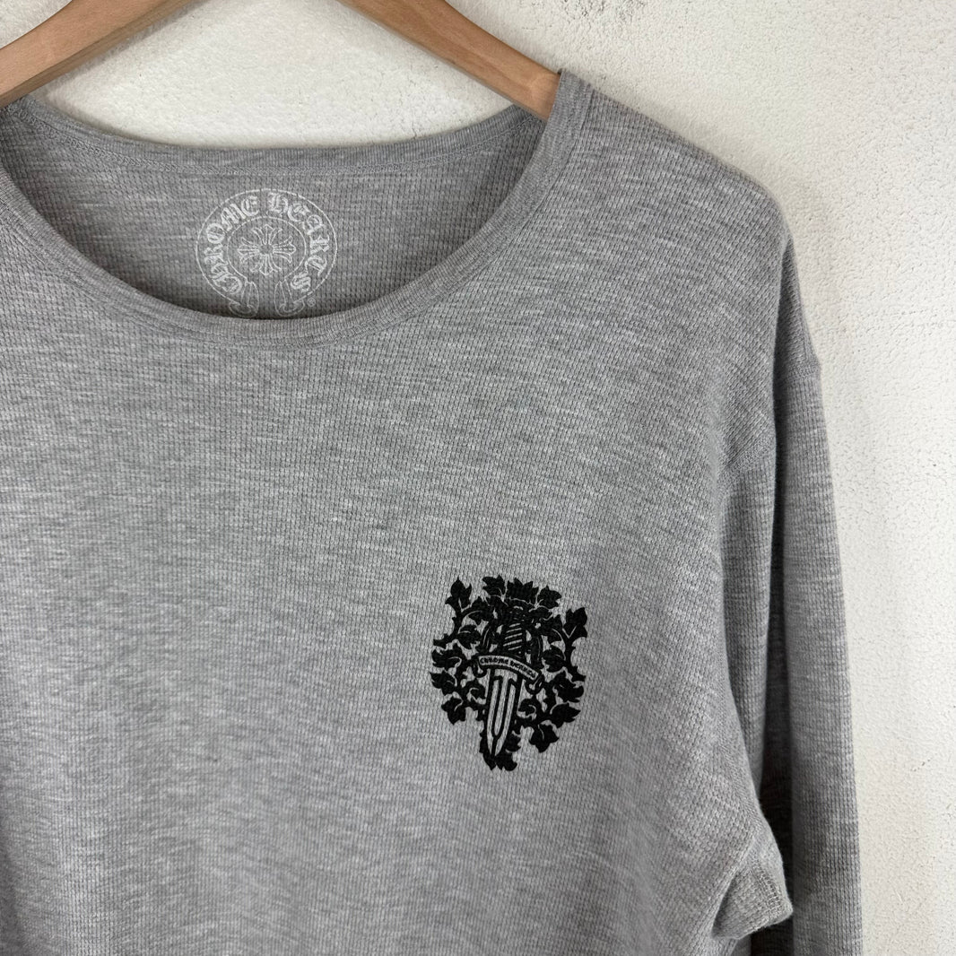 Chrome Hearts Gray Dagger L/S Thermal Shirt