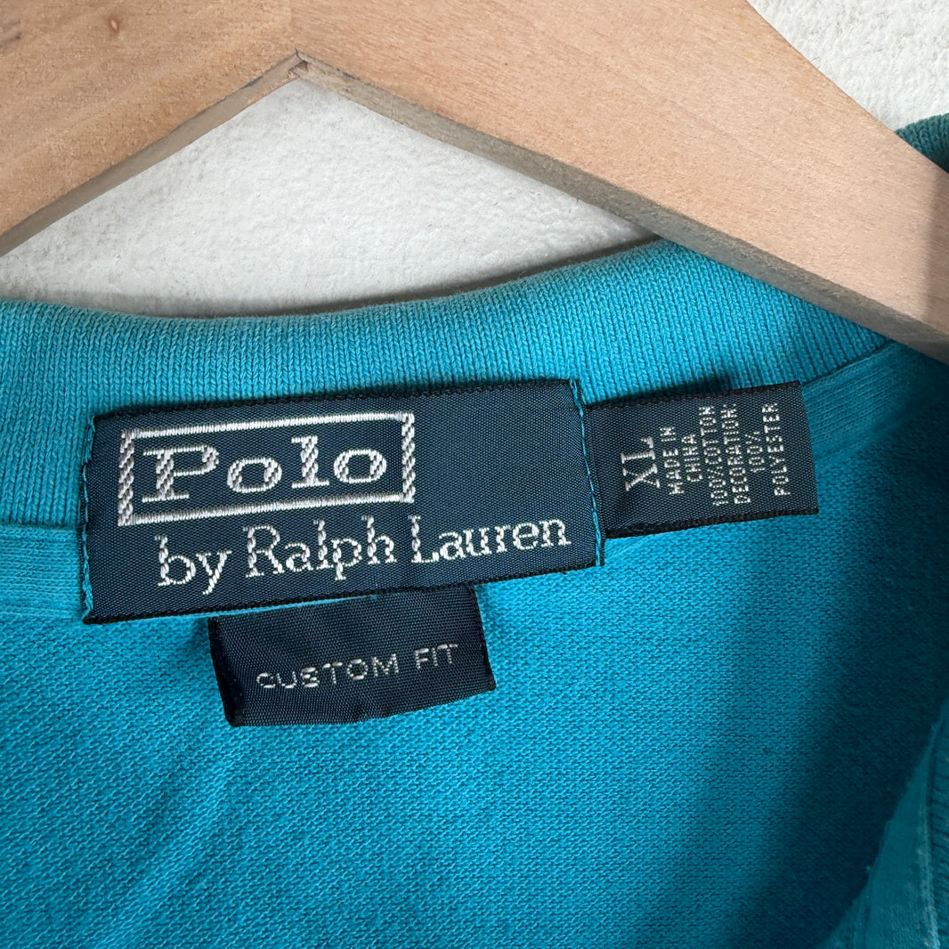 Polo Ralph Lauren Blue Neon Big Horse USA Polo T-Shirt