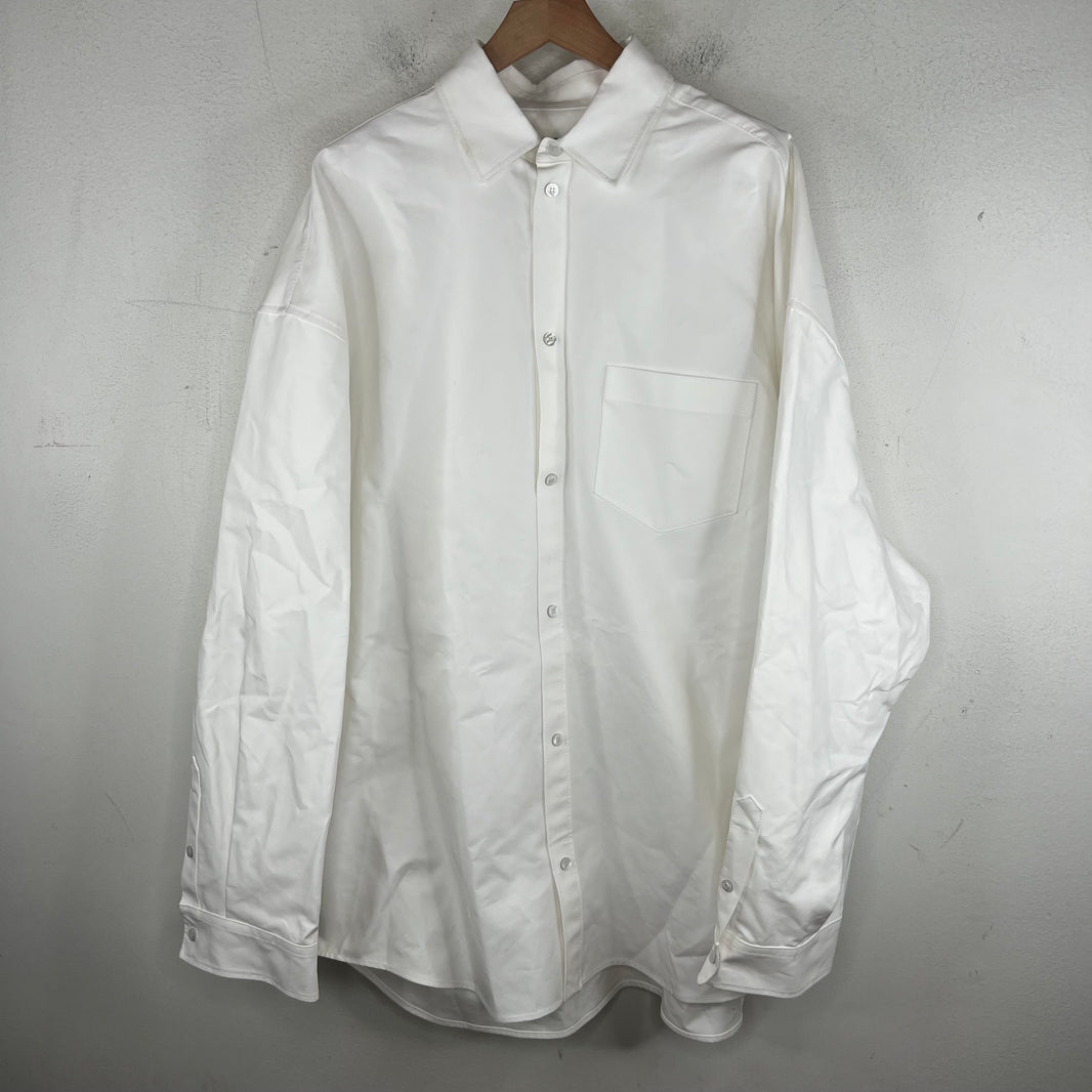 Balenciaga White Cocoon Snap Button LS Shirt