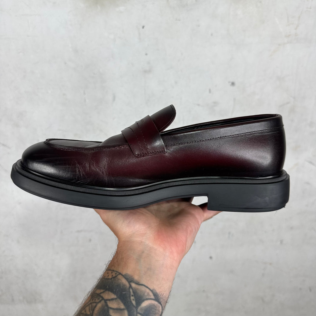 Ferragamo Oxblood Chunky Loafers