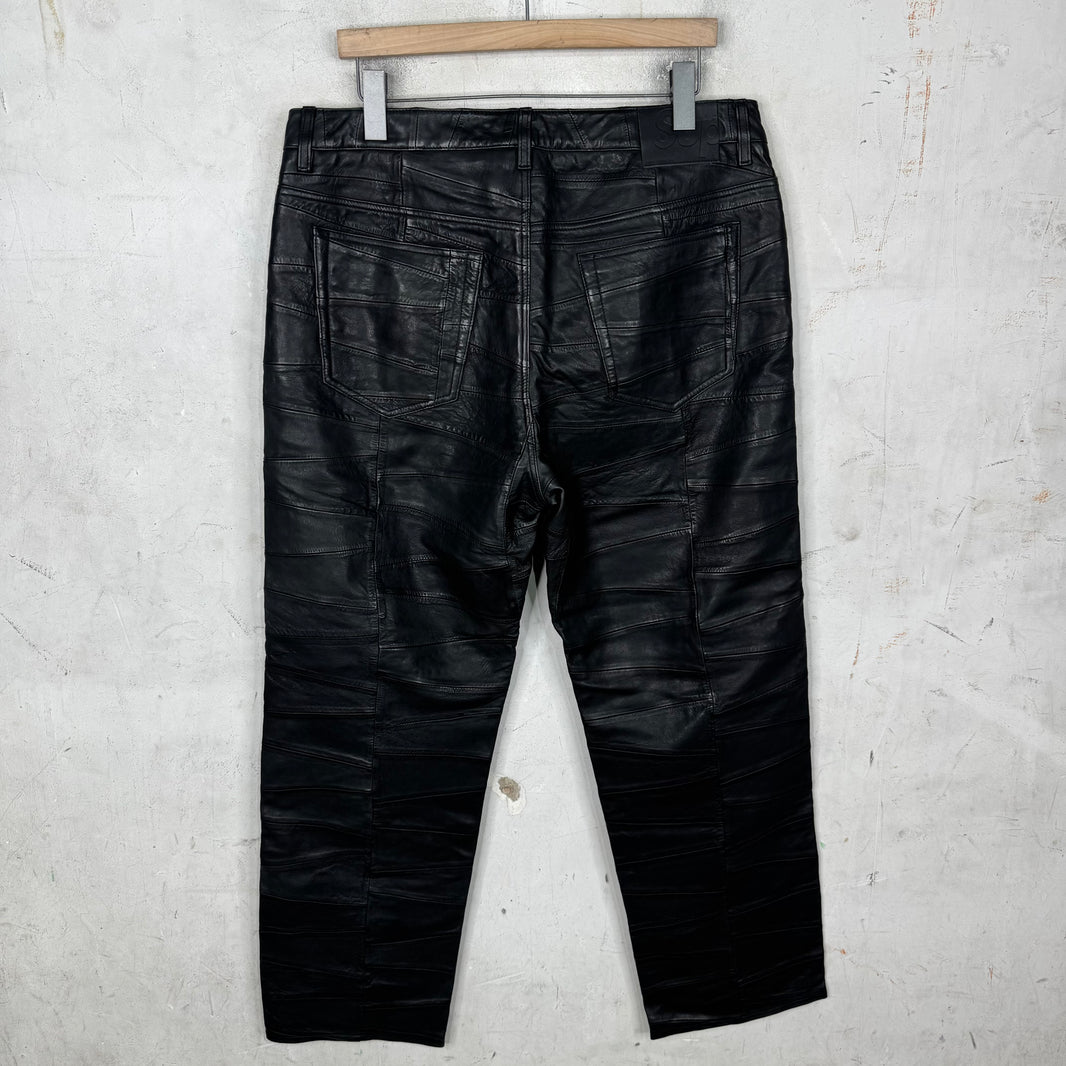 Supreme Patchwork Leather Pants