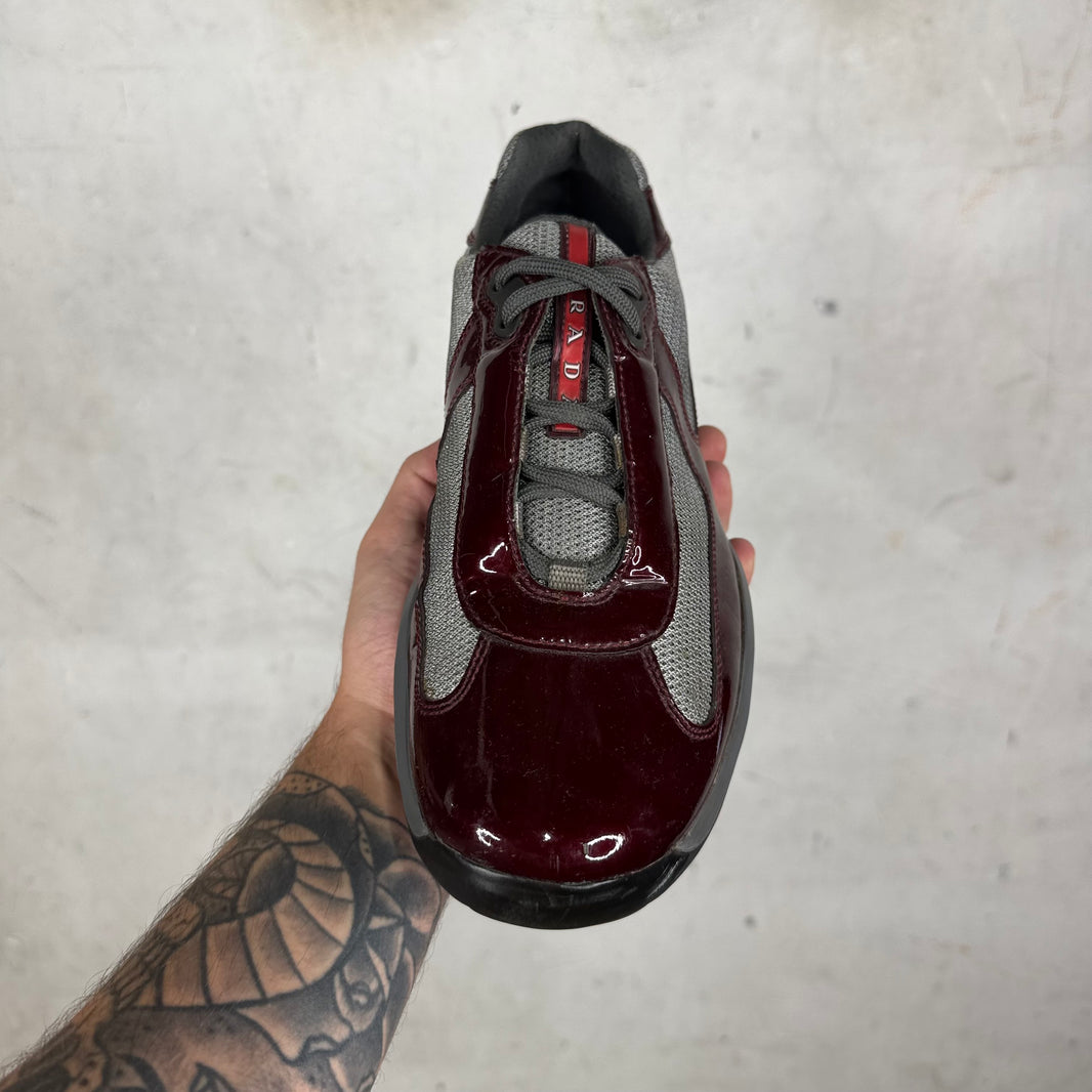 Prada Burgundy Patent Americas Cup