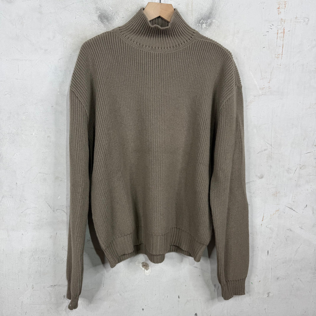 Rick Owens Porterville Mockneck Beige Sweater