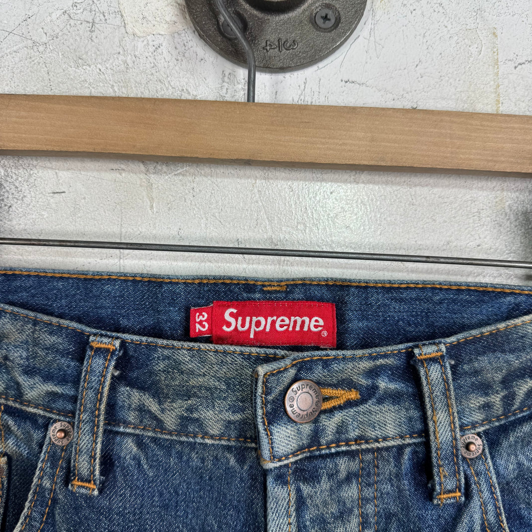 Supreme Muddy Wash Selvedge Jeans