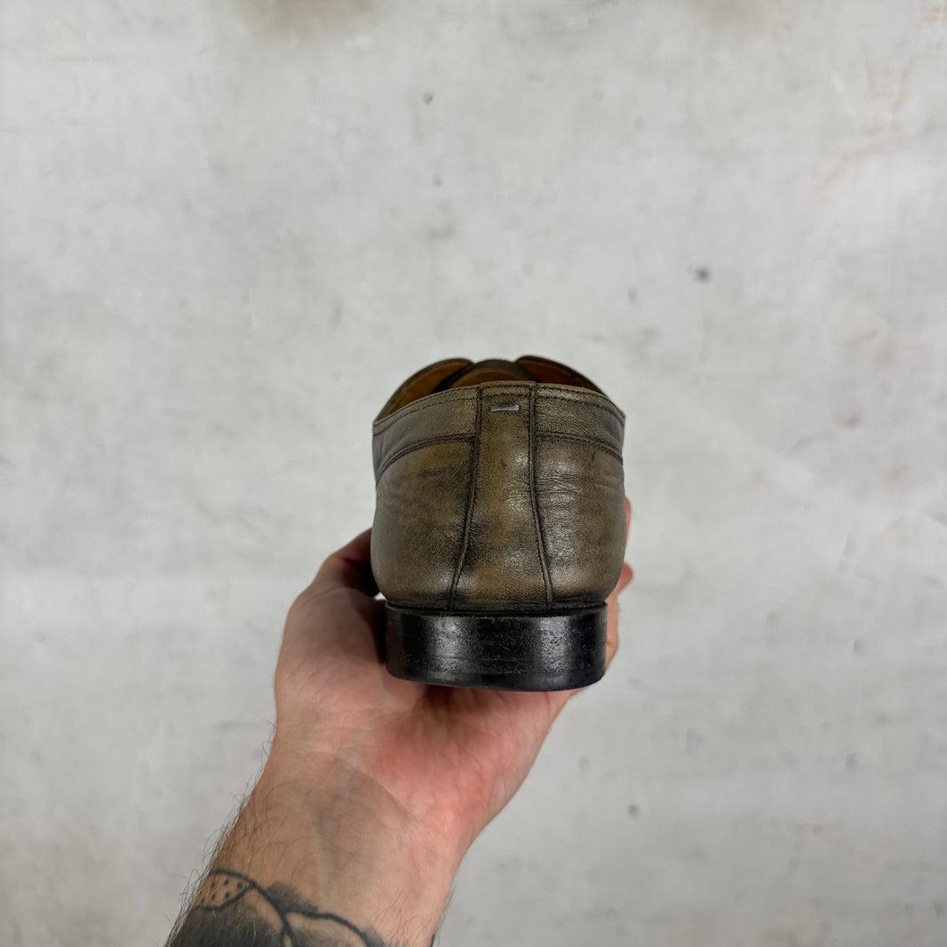 Margiela Distressed Brown Derby Shoe