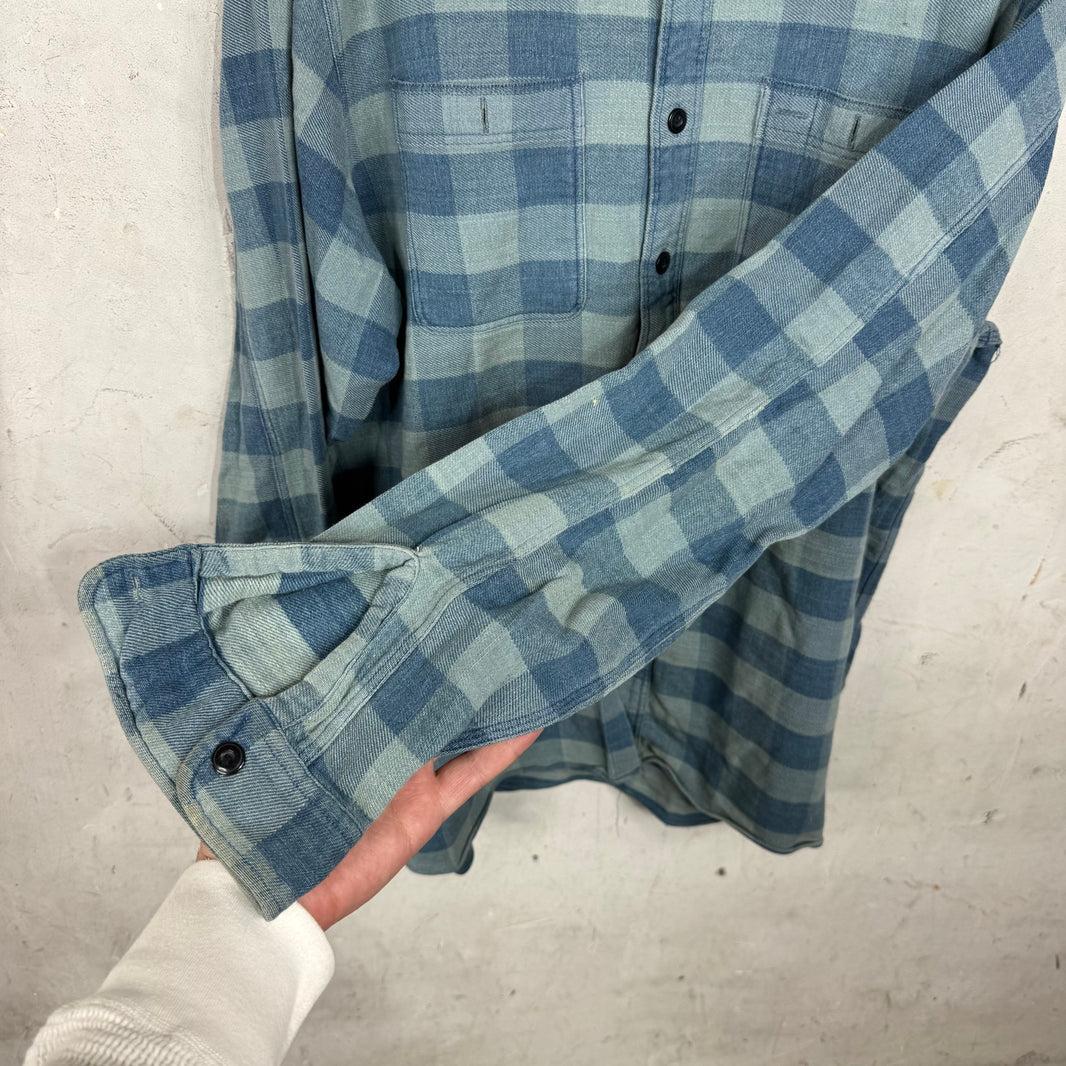 RRL Light Blue Plaid Flannel