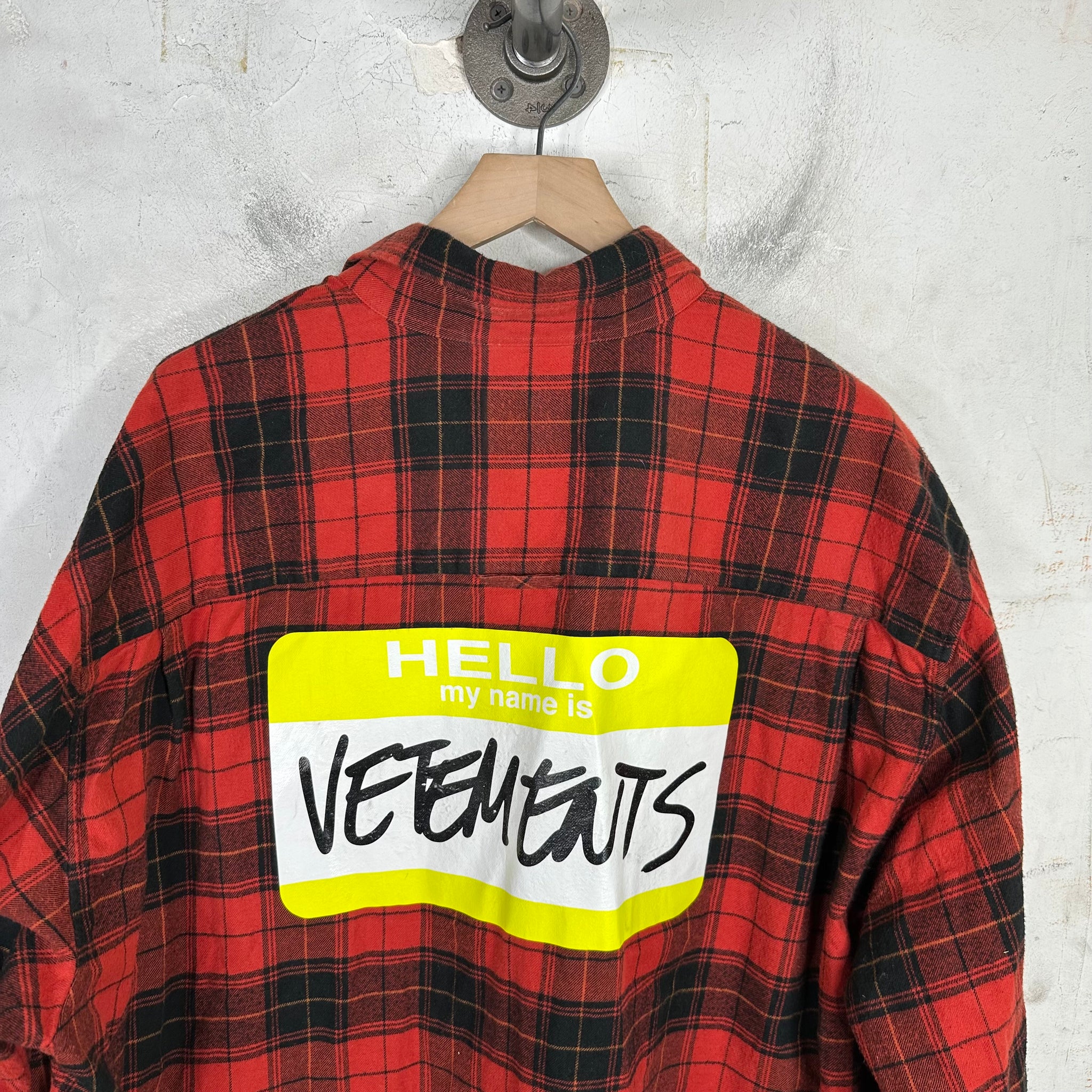 Vetements Plaid Nametag Flannel