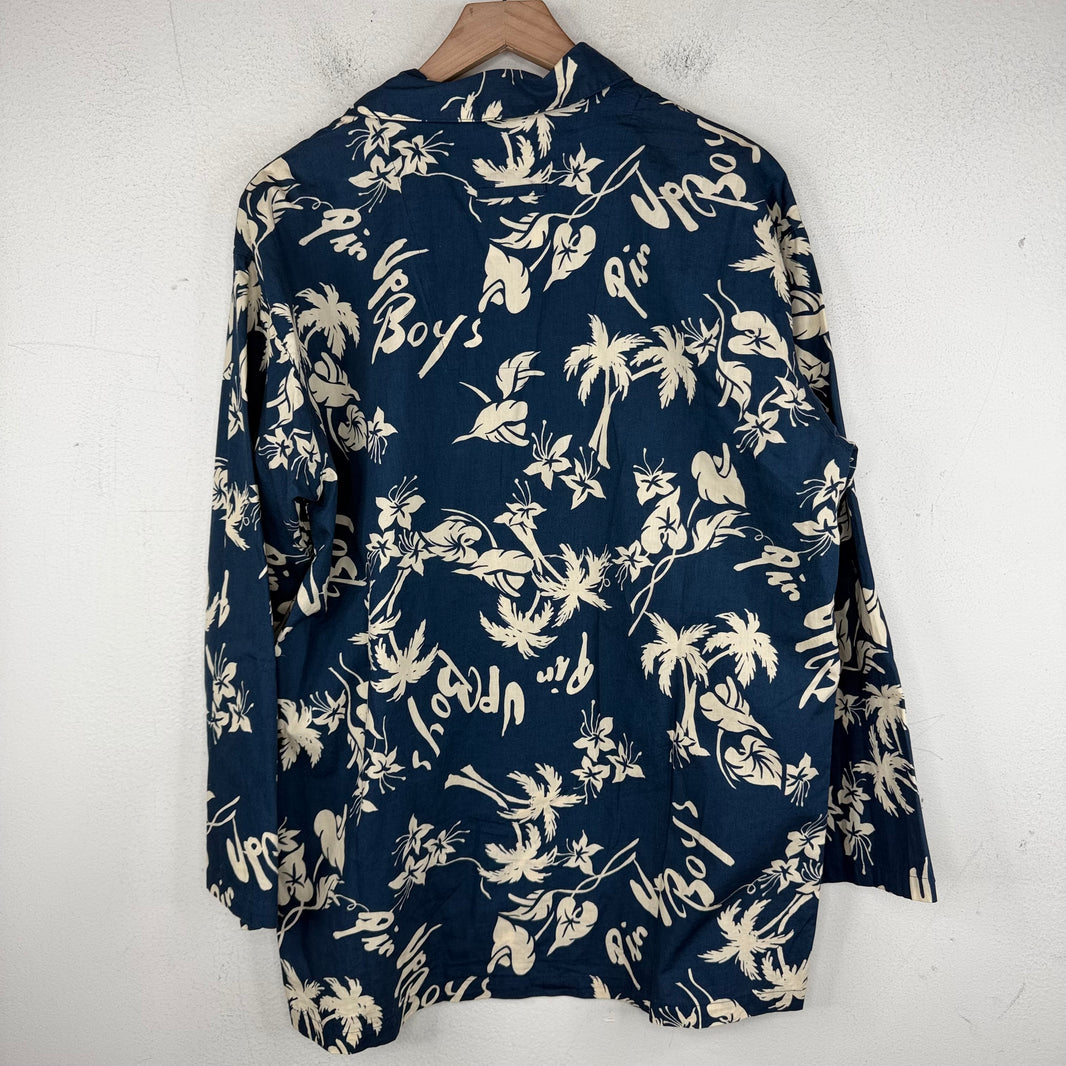 JPG Hawaiian Navy Button Up Shirt