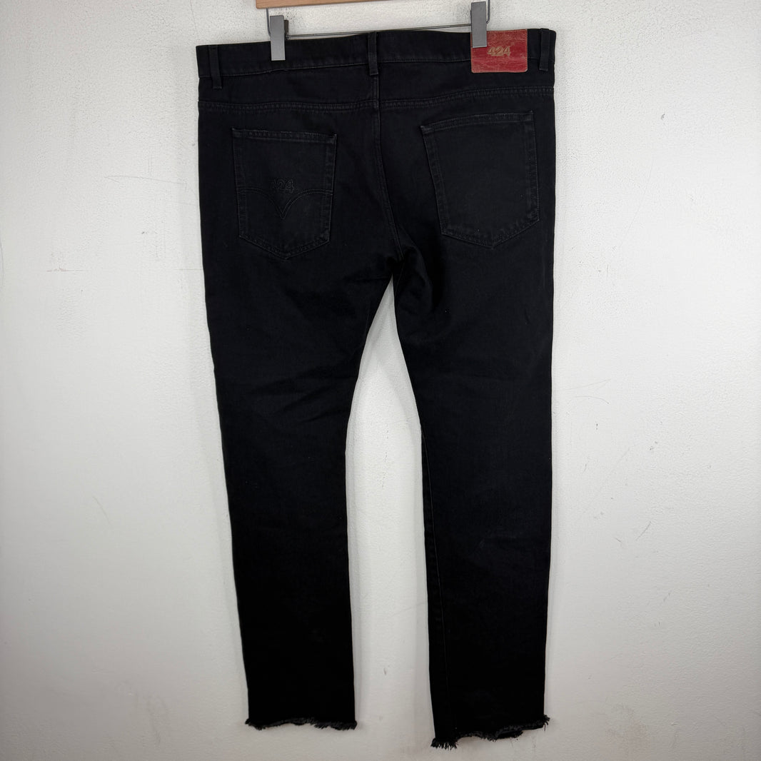 424 Black Slim Denim Jeans