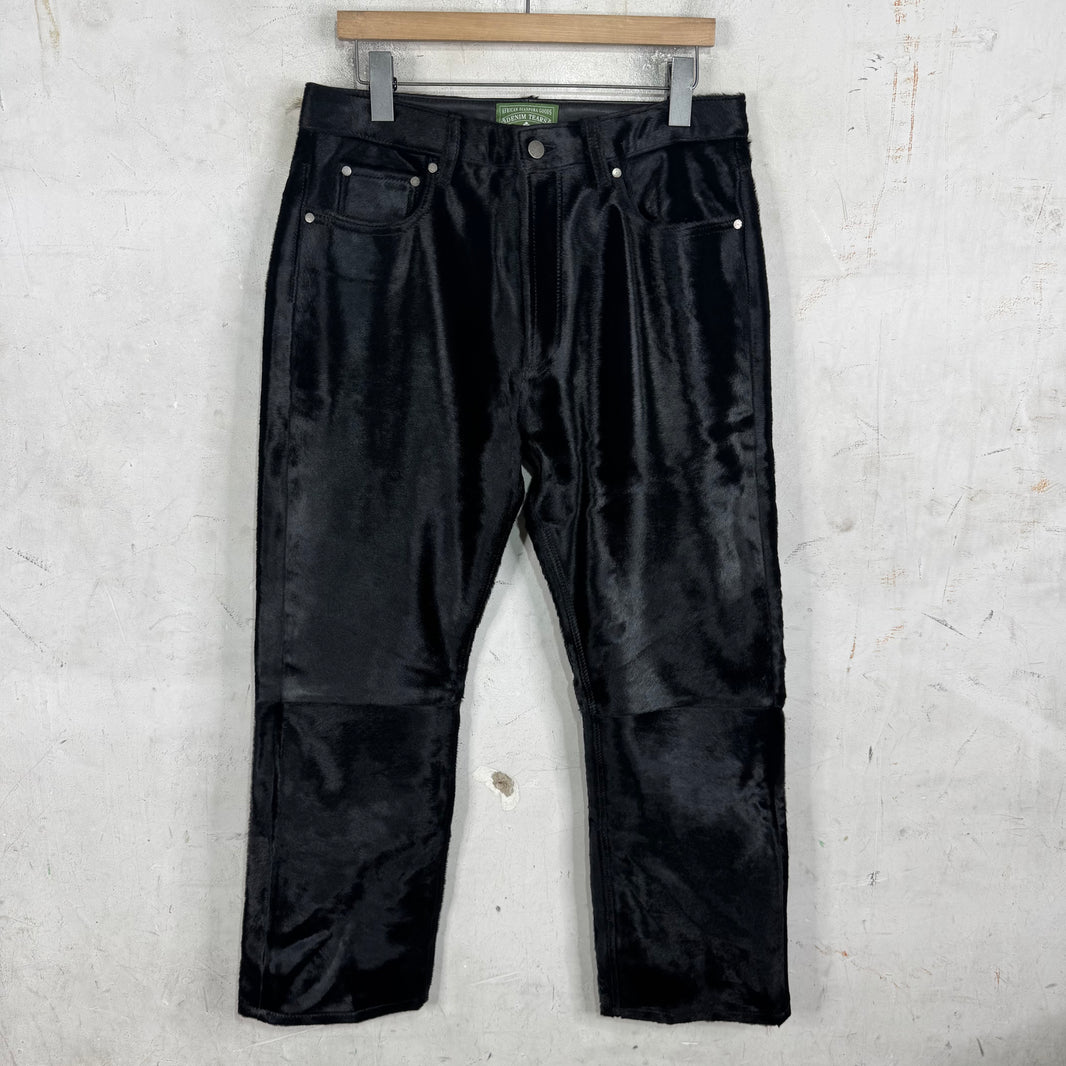 Denim Tears Leather Ponyhair Trousers
