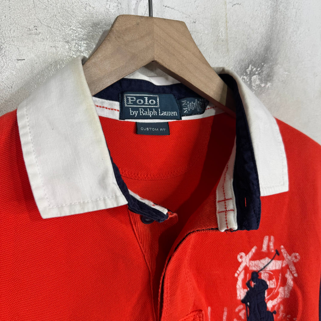 Ralph Lauren Orange Stencil Rescue Crest Pony Polo
