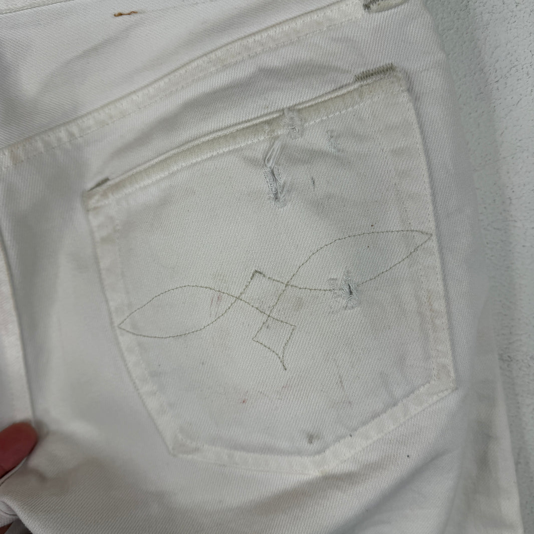 RRL White Slim Jeans