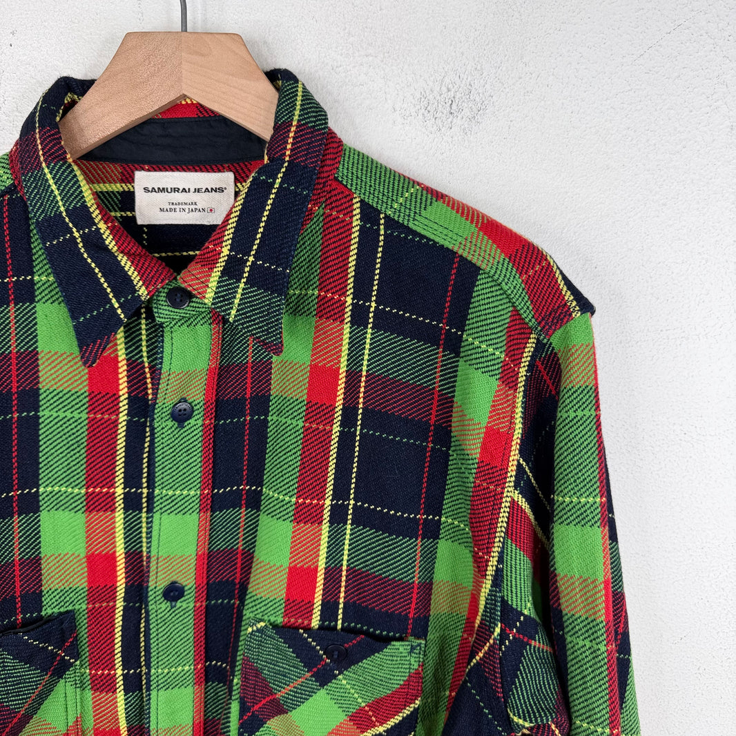 Samurai Jeans Flannel Button Up Shirt