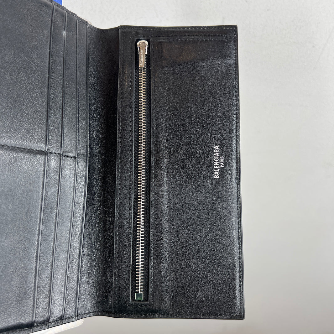 Balenciaga Red Two Ticket Passport Long Wallet