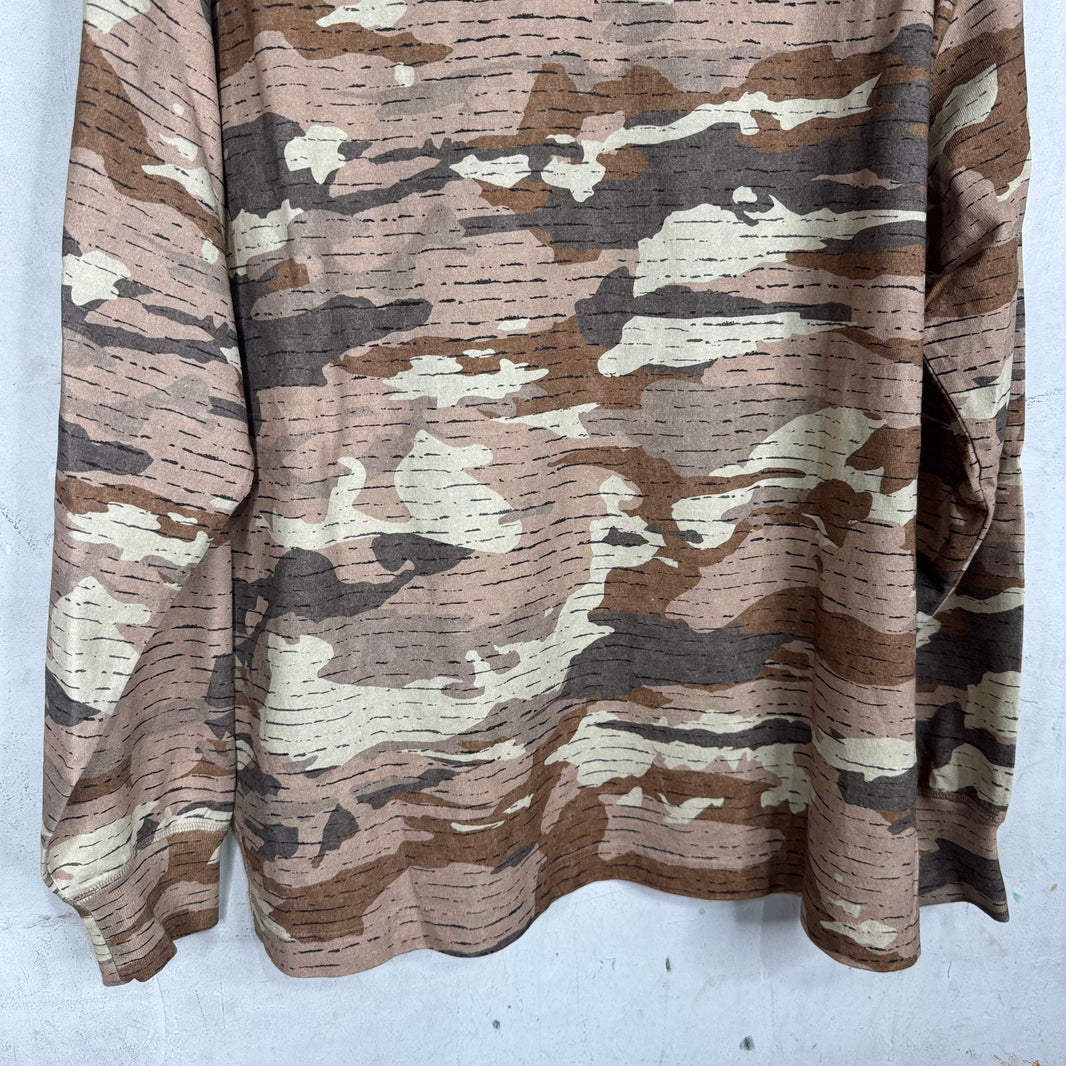 Acne Studios Camo Rhinestone Logo L/S T-Shirt