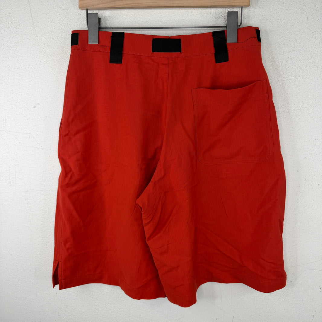 Jacquemus Orange Wool Blend Belted Shorts