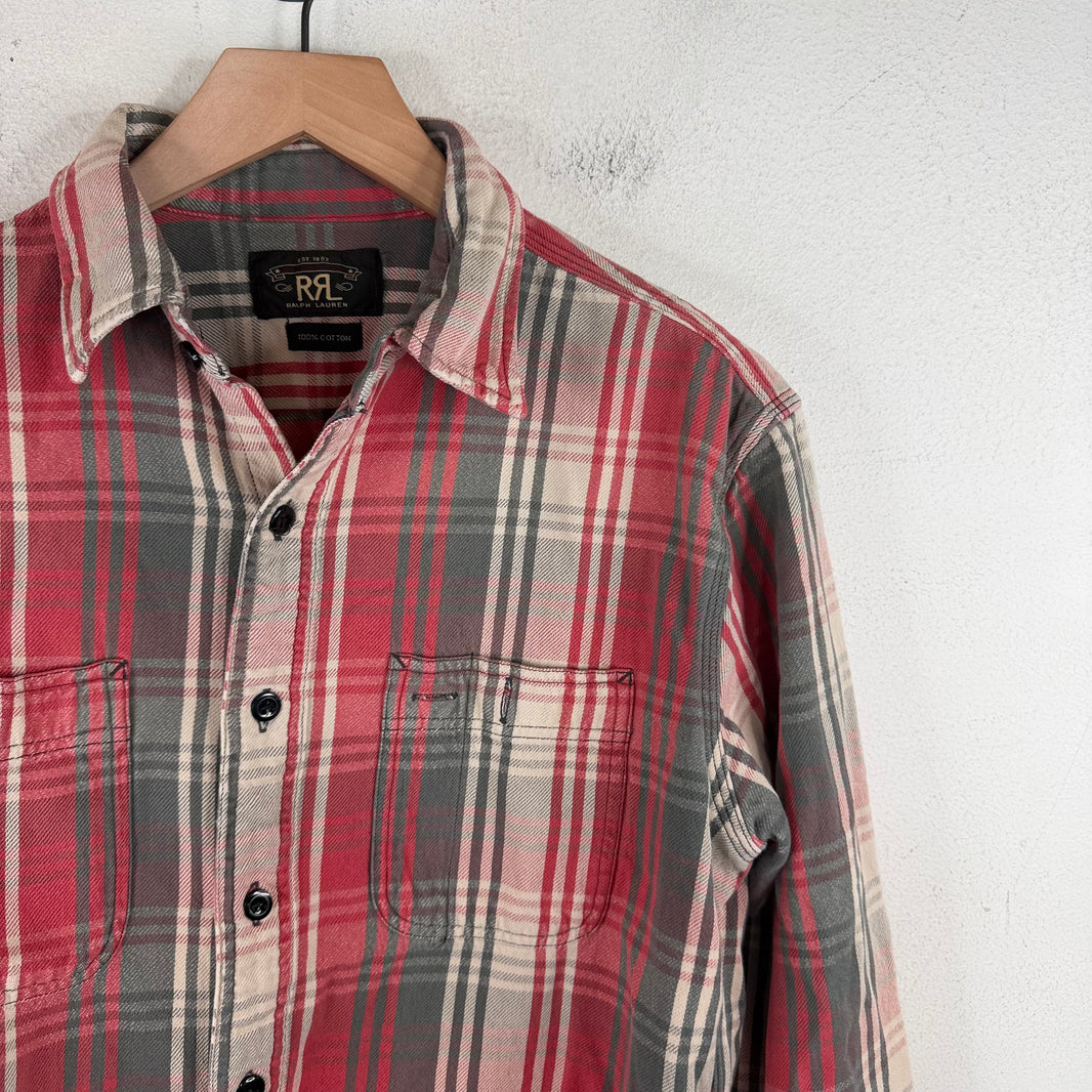 RRL Red/Gray Button Up Flannel
