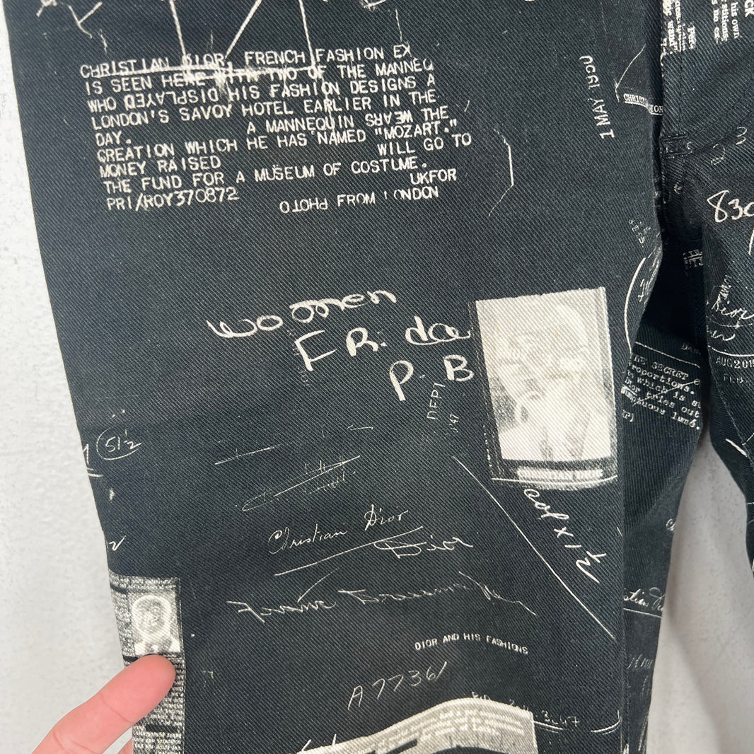 Dior Black Doodle Slim Denim Jeans
