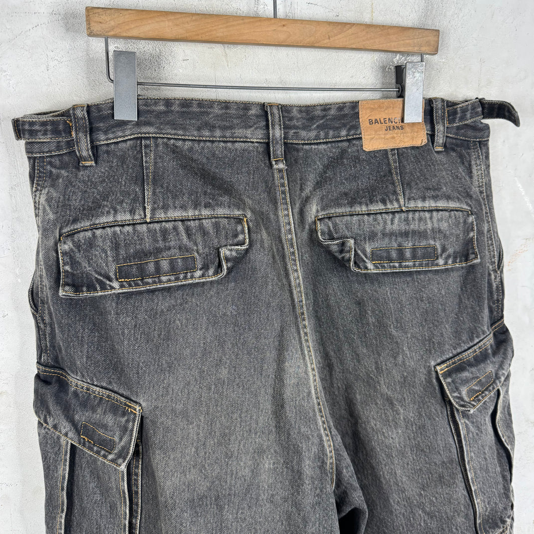 Balenciaga Black Convertible Cargo Jeans