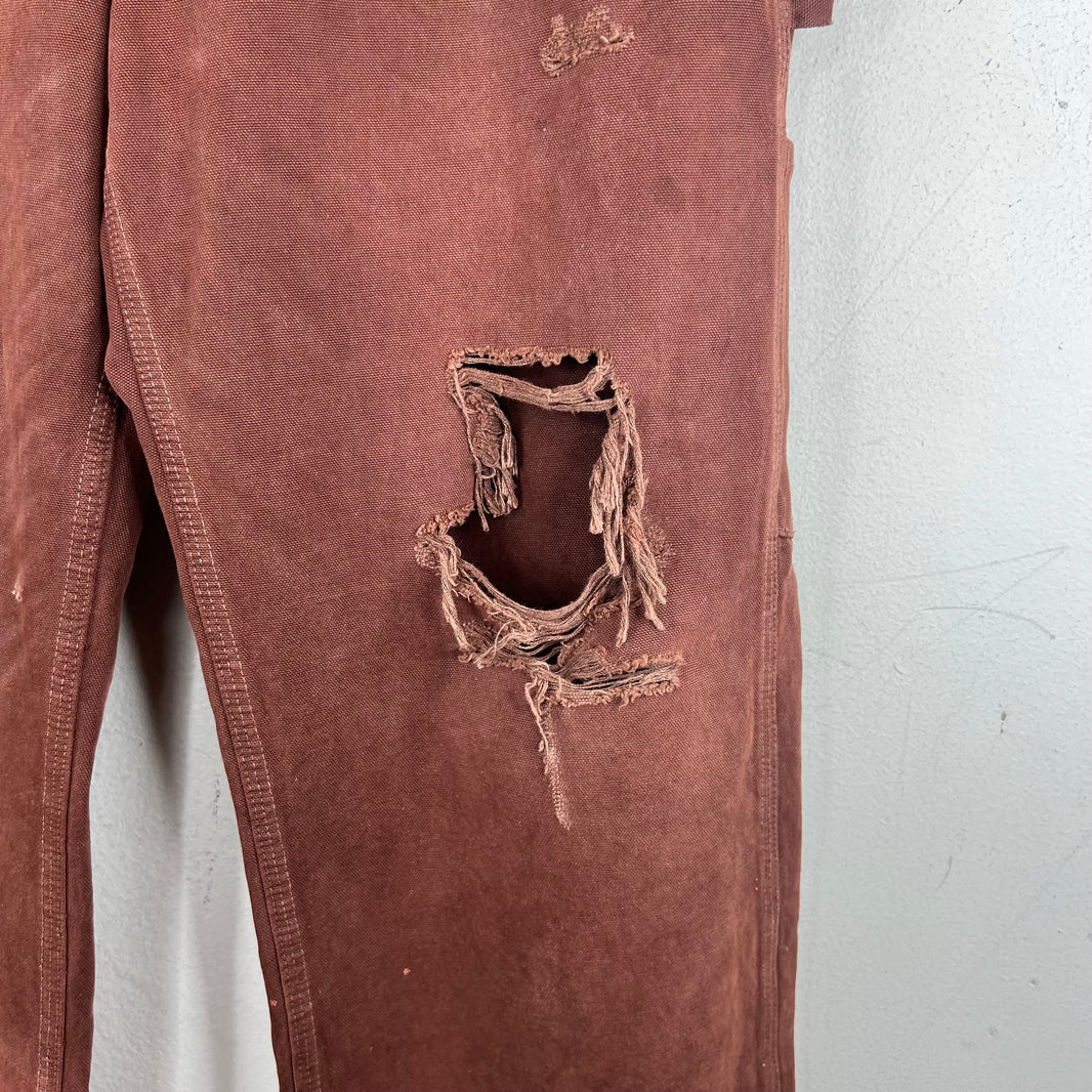 ERD Red Distressed Carpenter Pants