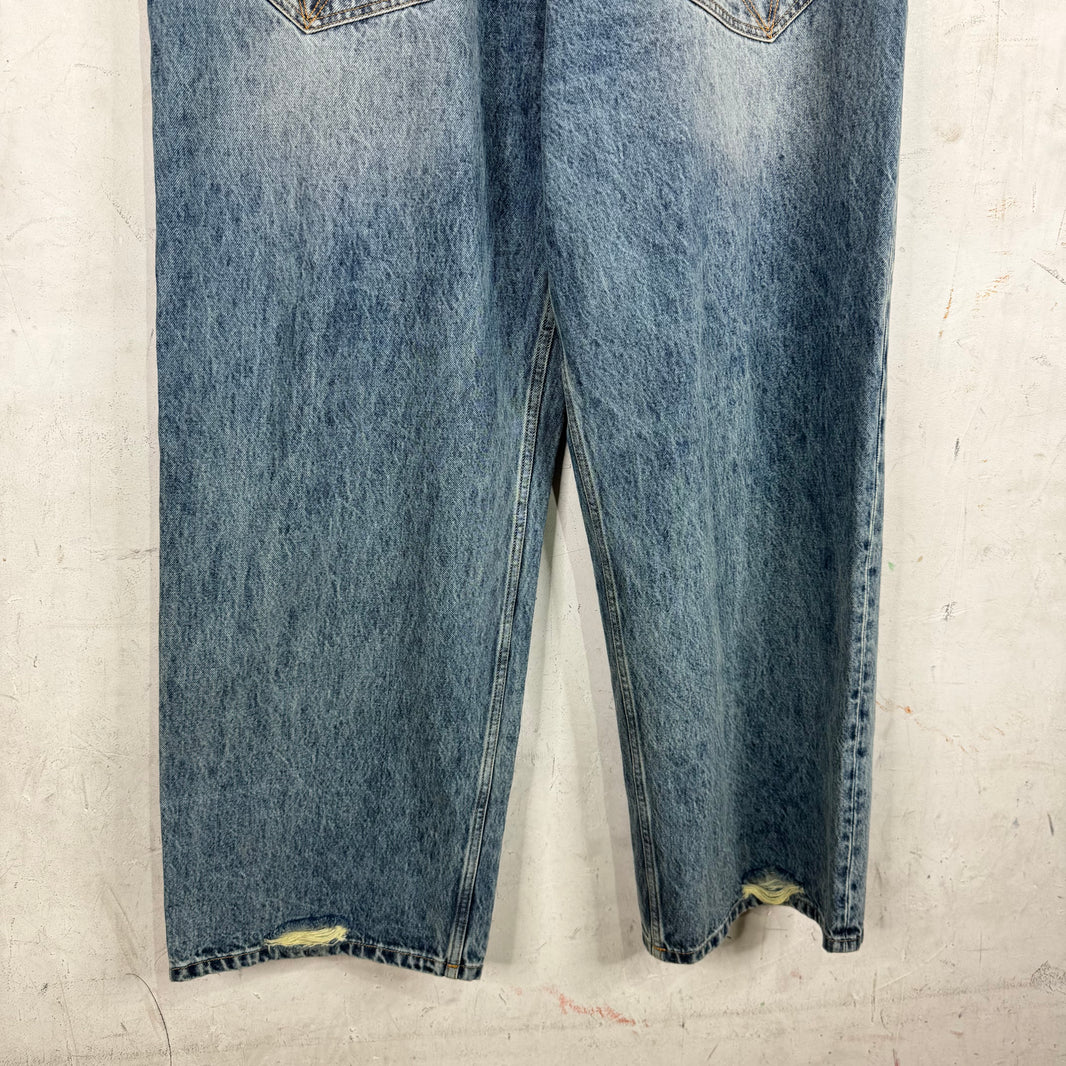 Vetements Backwards Wide Leg Jeans