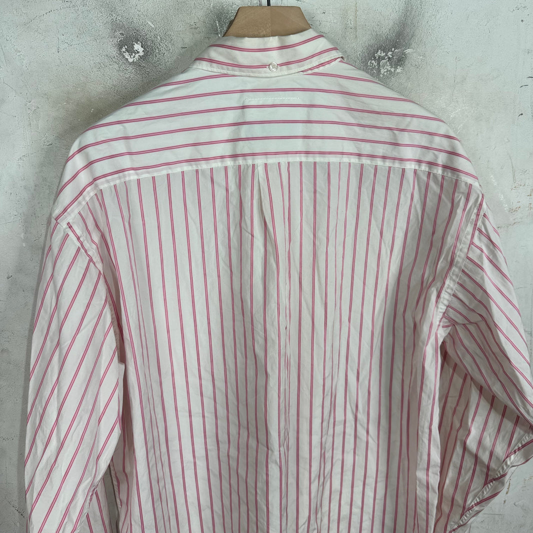 Supreme x MM6 Pinstriped Pink Shirt