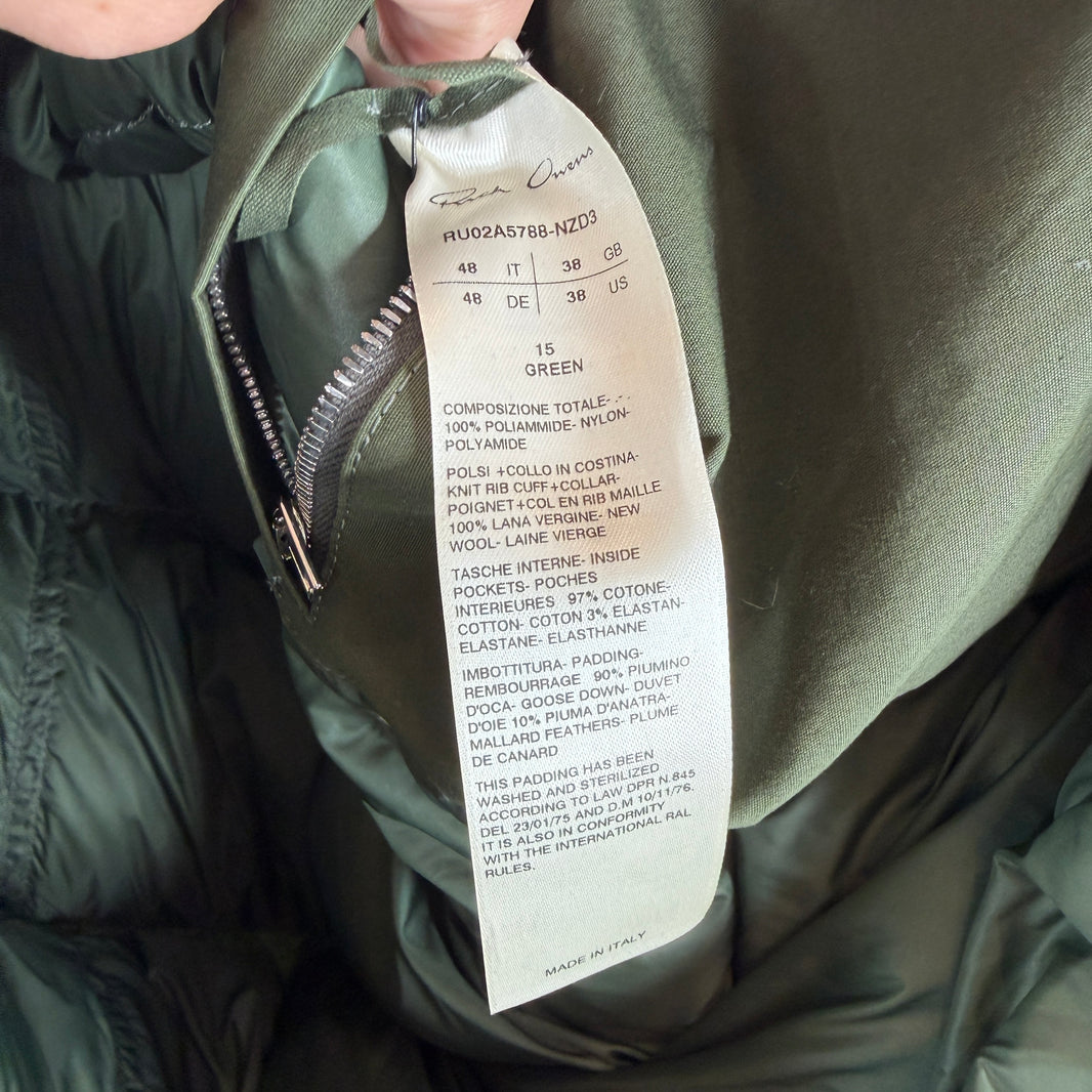 Rick Owens Green Flight Down Jacket