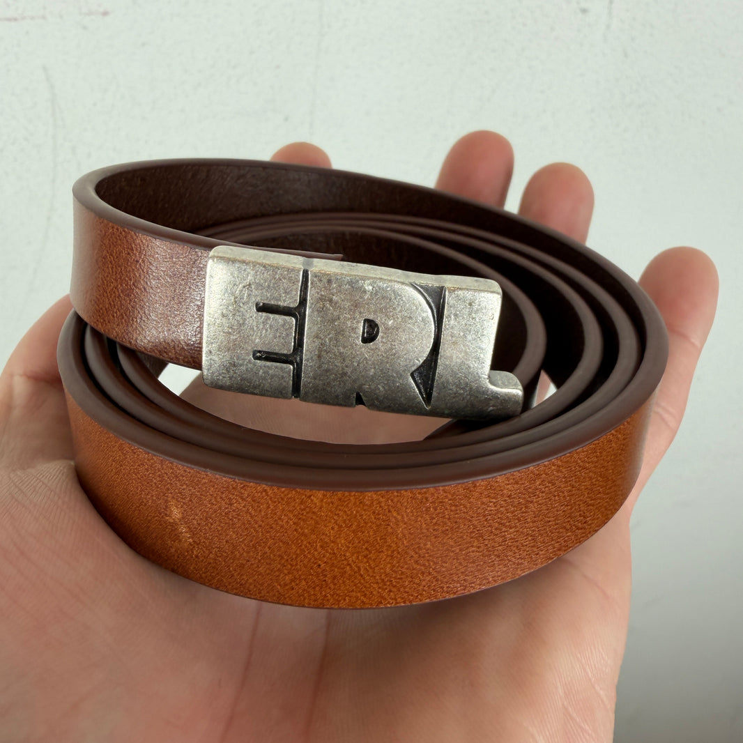 ERL Brown Cow Leather Belt