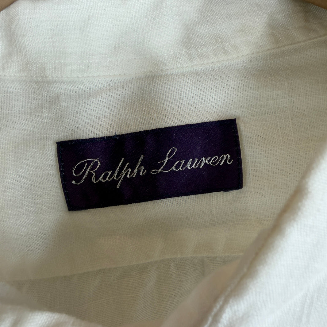 Ralph Lauren Purple Label White Button Up LS Shirt