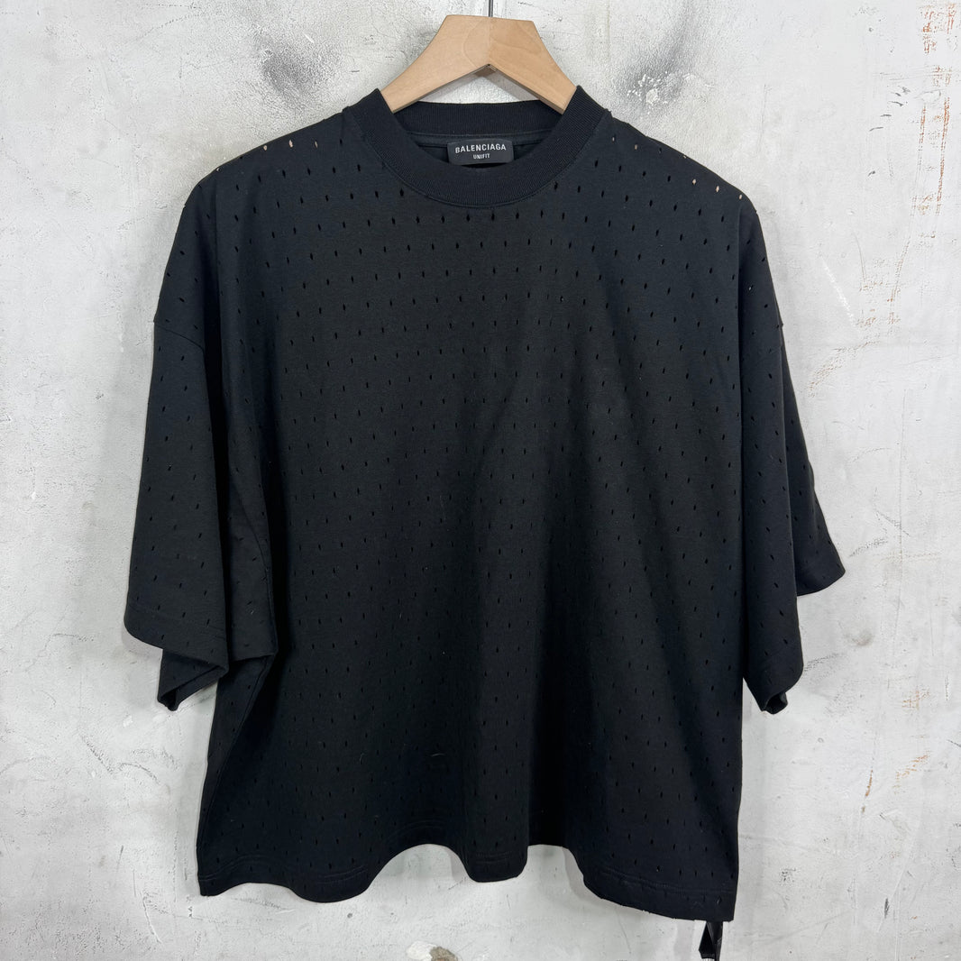 Balenciaga Mesh Hemmed T-Shirt
