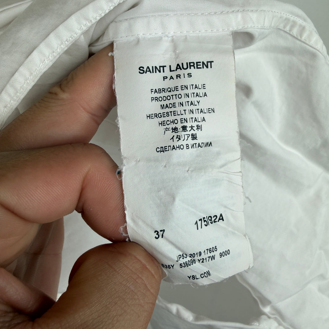 Saint Laurent White LS Button Up Shirt