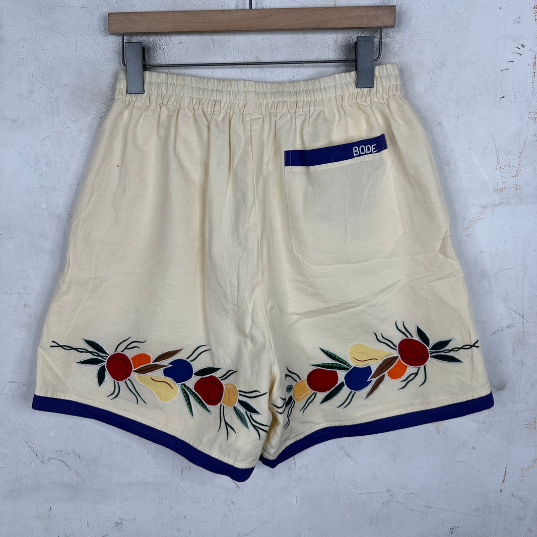 Bode Linen Floral Shorts