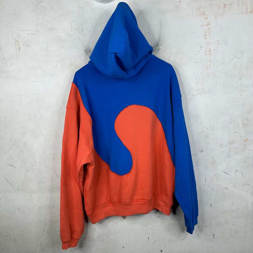 ERL Orange/Blue Swirl Hoodie