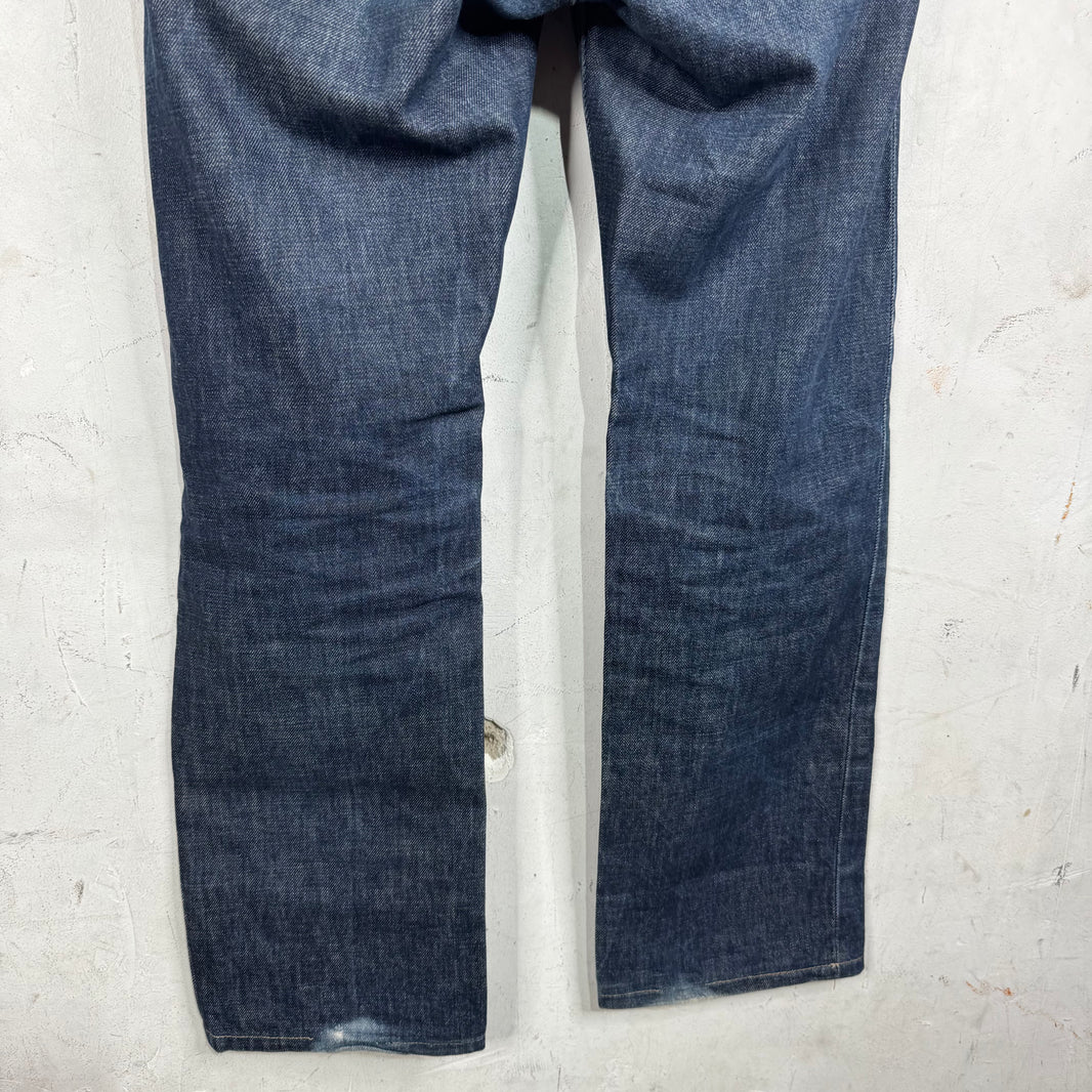 Helmut Lang Raw Hemmed Slim Straight Jeans