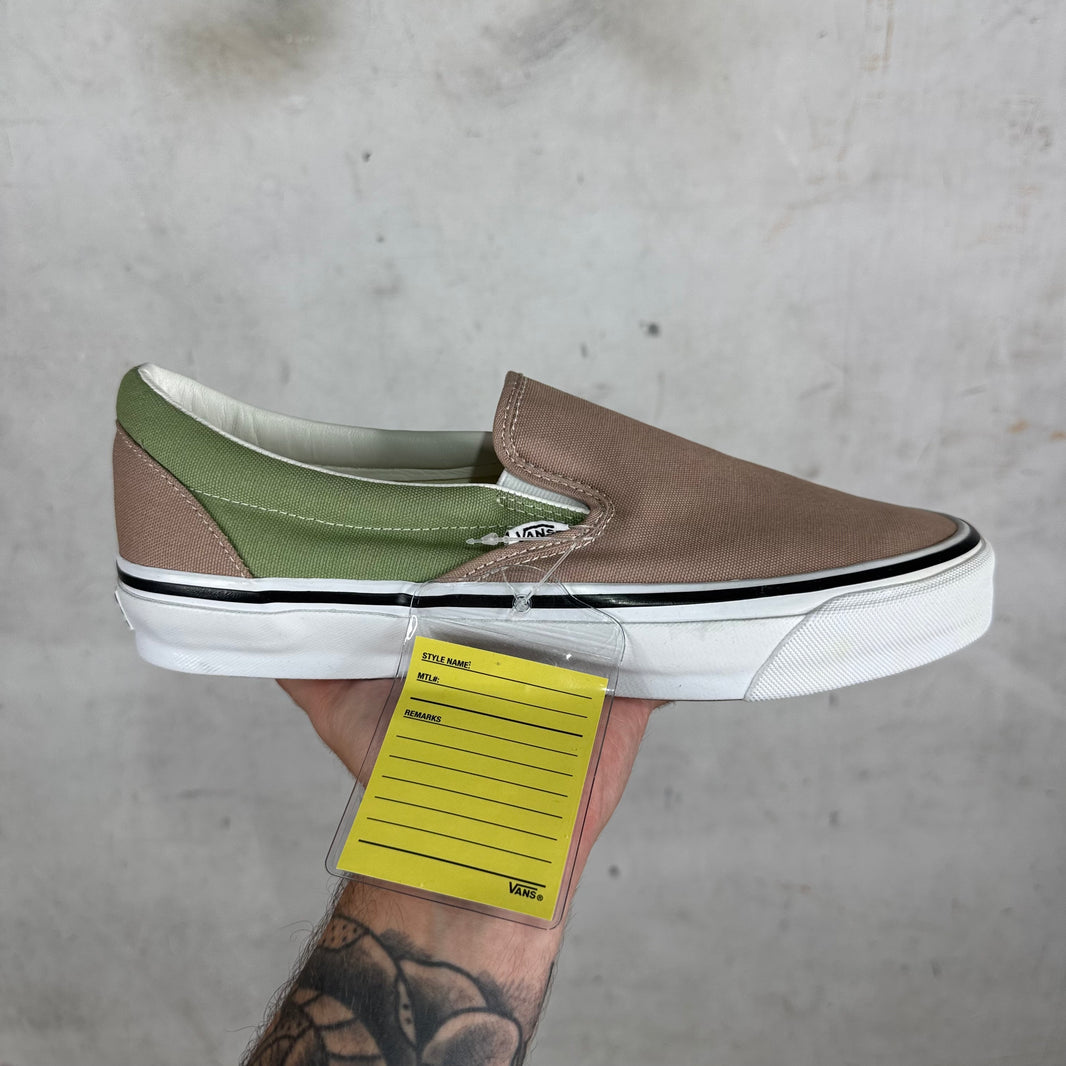 Vans X Engineered Garments Green/Brown Sample Classic Slip On