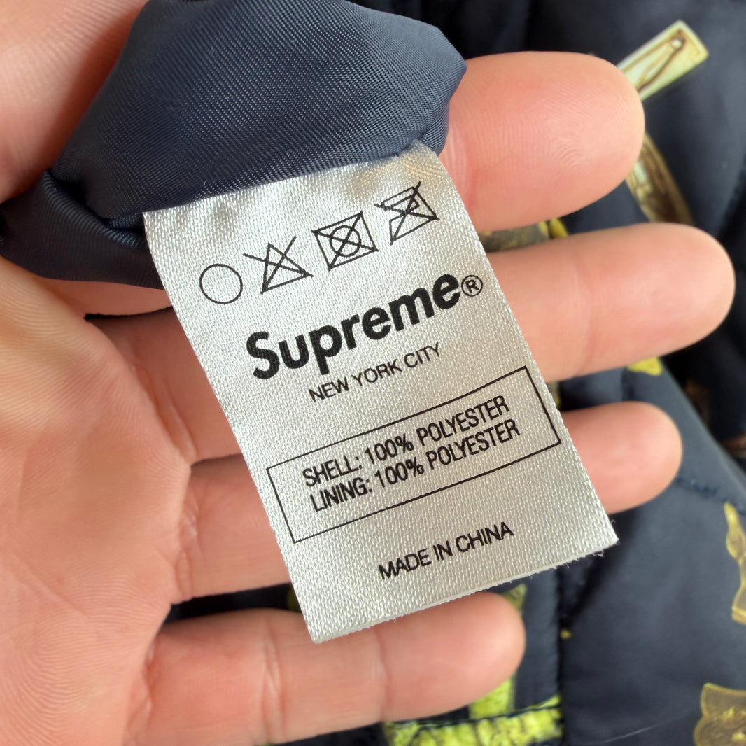 Supreme Navy Crosses Reversible Bomber Jacket